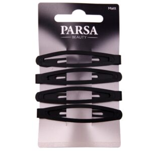 Parsa Beauty juukseklambrid must 4 tk 6 cm