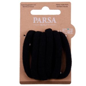 Parsa Beauty juuksekummid 6tk, mustad bambusviskoos