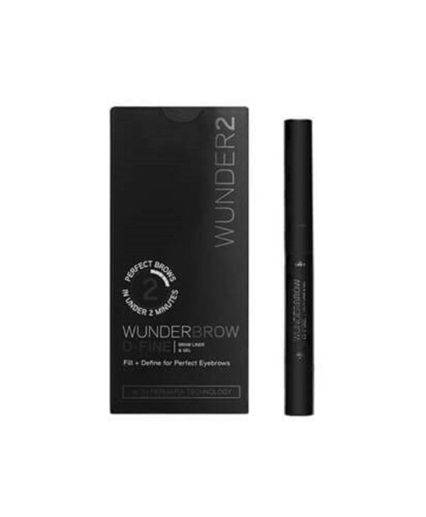 Wunder2 Wunderbrow D-fine 2in1 kahepoolne kulmupliiats ja geeltušš must/pruun