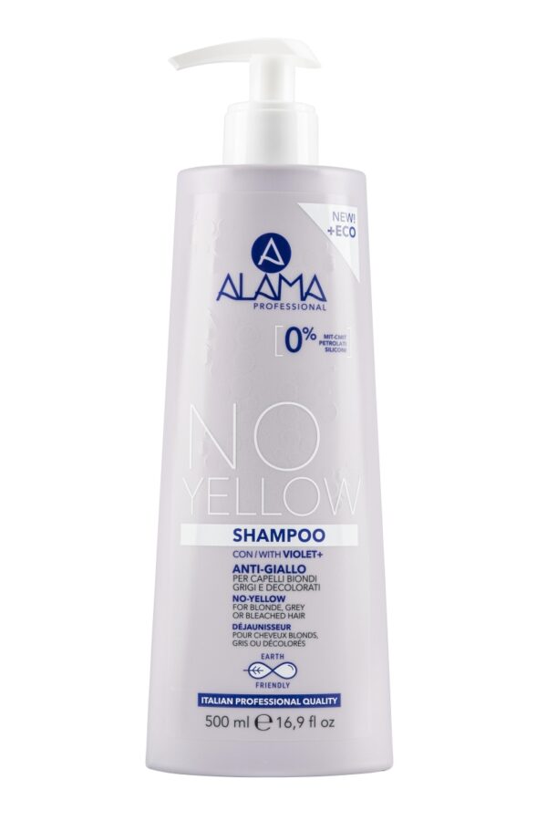 Alama No-Yellow  Violetset pigmenti sisaldav šampoon blondidele juustele 500ml