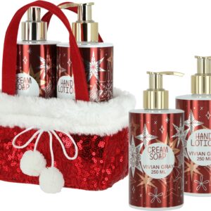 Vivian Gray komplekt Red Glitters kätekreem ja vedelseep