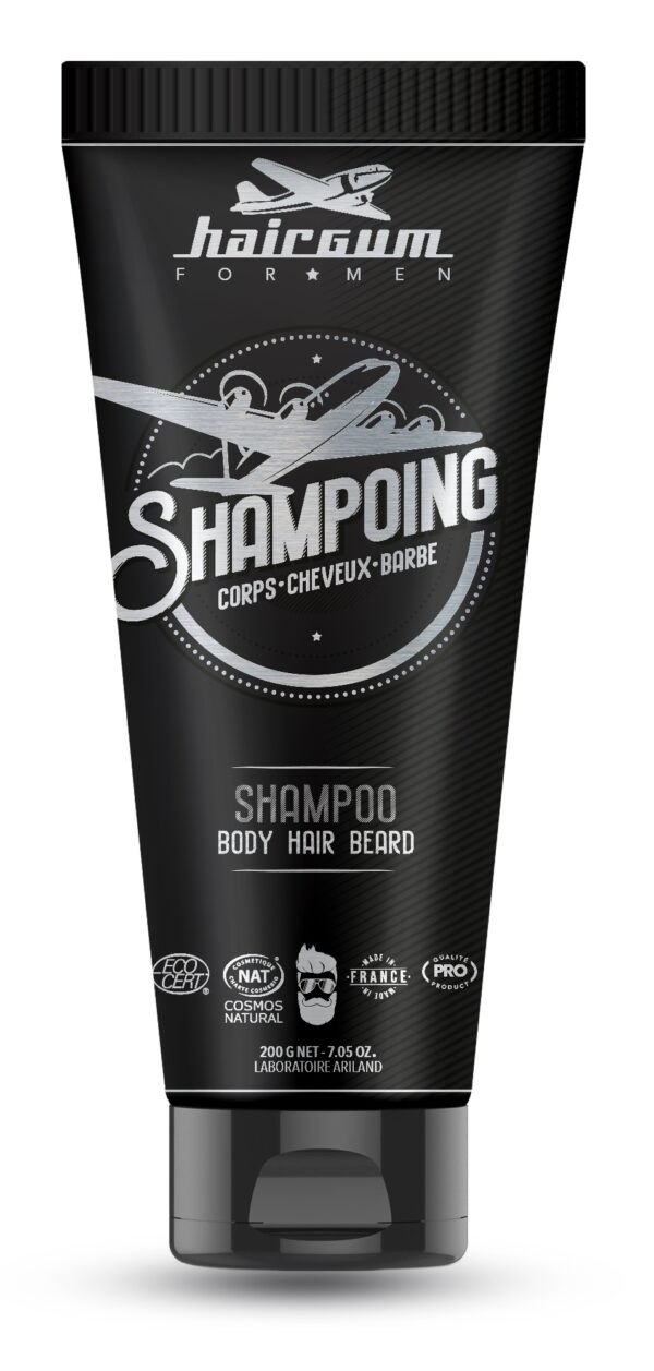 Hairgum Hair, Beard & Body Shampoo Šampoon 3-in-1 juustele, habemele ja kehale 200g