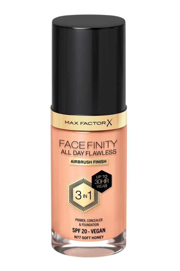 Max Factor Jumestuskreem Facefinity All Day Flawless 3in1 N77 Soft Honey 30ml