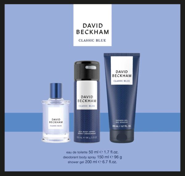 David Beckham Classic Blue Edt 50ml + Shower Gel 200ml + Deodorant 150ml