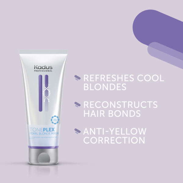 Kadus Professional Toneplex Pearl Blonde Mask tooniv, sidemeid taastav mask 200ml - Image 3