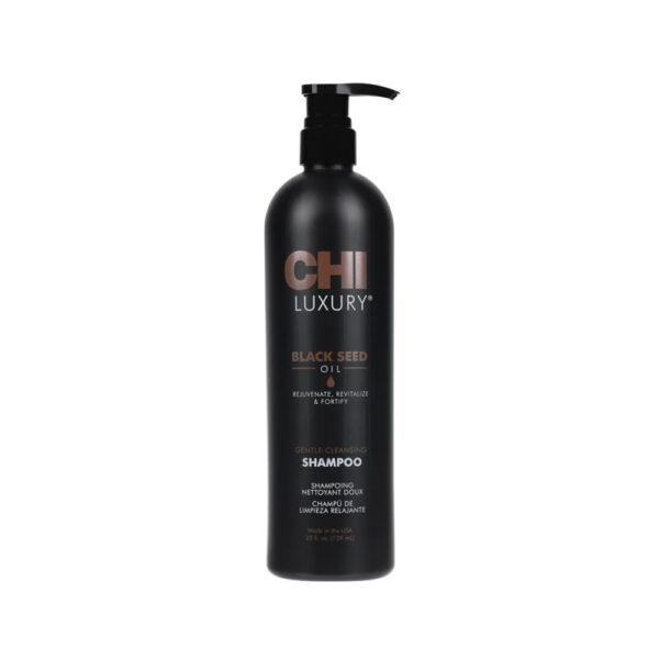 Chi Luxury Black Seed Oil  õrnalt puhastav šampoon mustköömneõliga 739ml