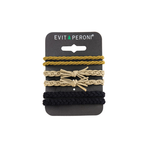 Evita Peroni Poppy Pony  Juuksekummid  Elastic 450 Brown, 6tk pakis