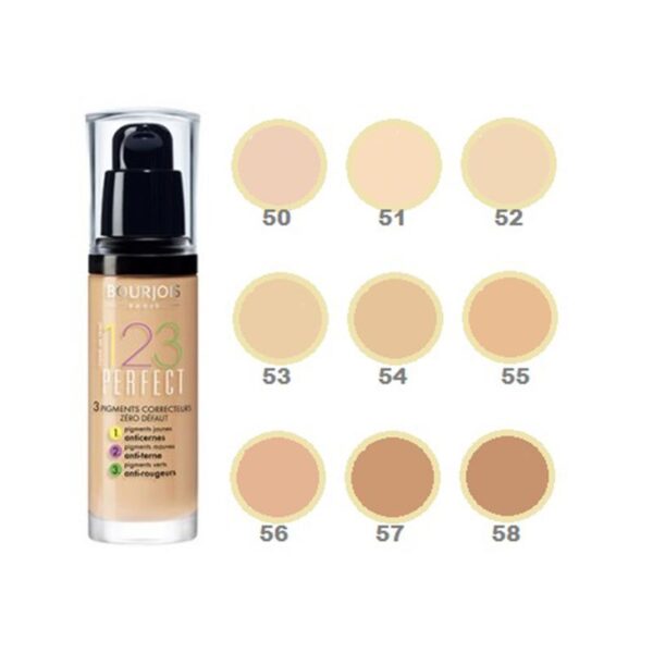 Bourjois 123 Perfect Foundation 16 Hour W 53 Beige Clair jumestuskreem - Image 2