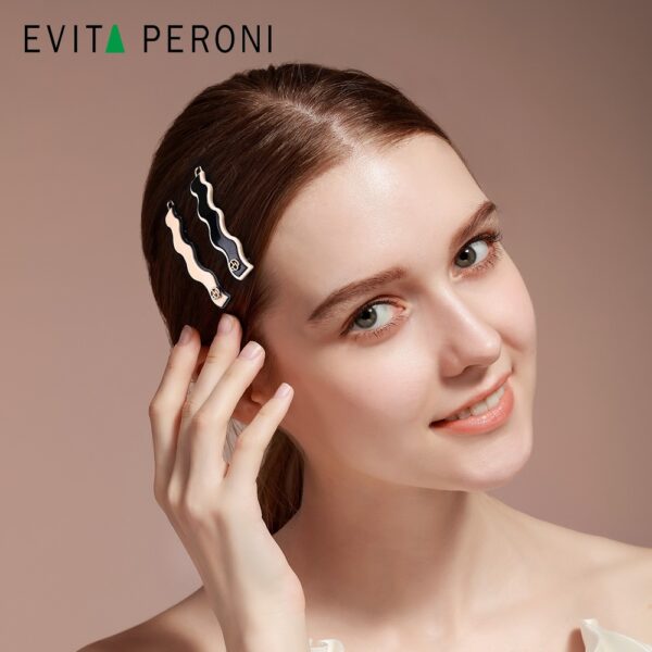 Evita Peroni Falecia Juukseklamber Falecia Snap Clip beige white - Image 2