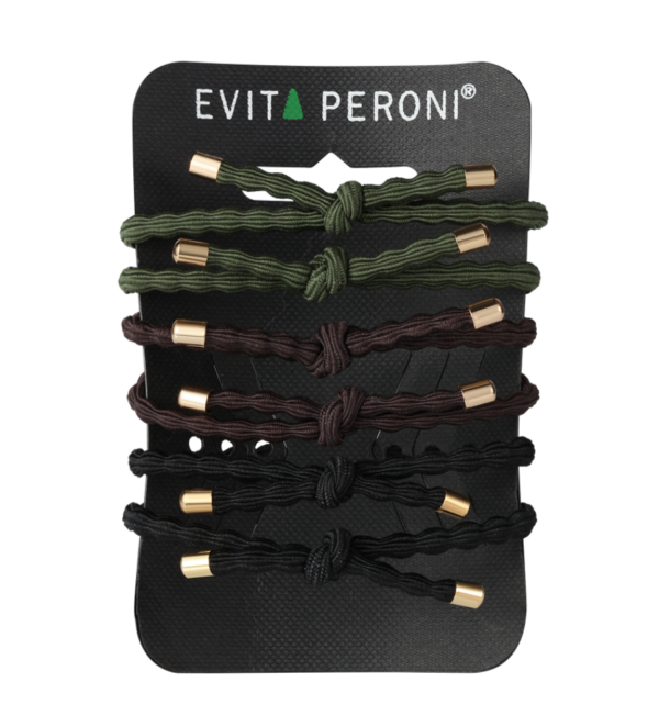 Evita Peroni Poppy Pony Juuksekummid Elastic600 brown, 6tk pakis