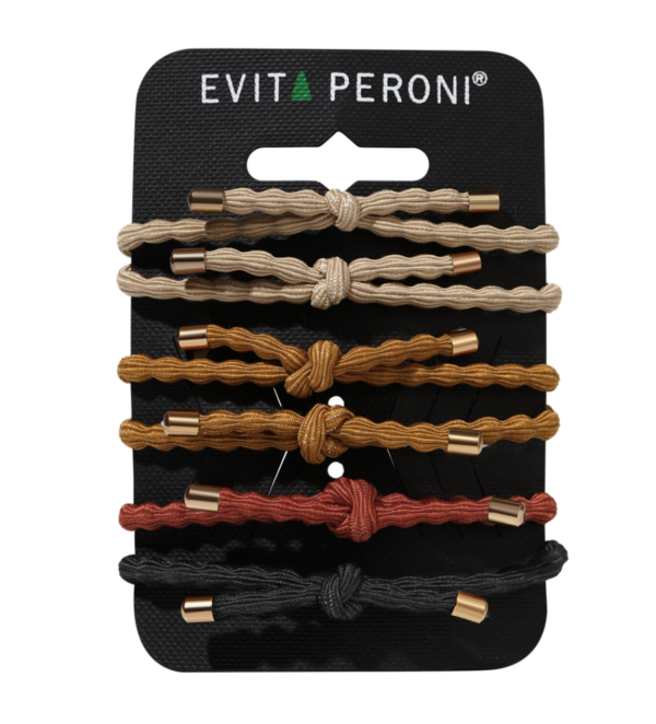 Evita Peroni Poppy Pony  Juuksekummid Elastic 602 orange, 6 tk pakis