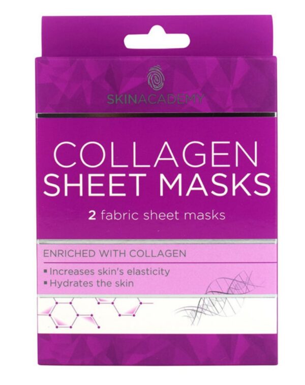 Skin Academy Vananemisvastane kangasmask näole kollageeniga 2tk
