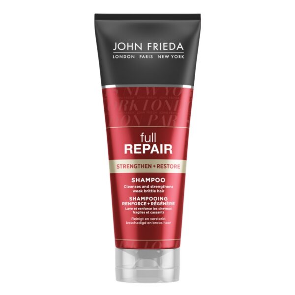 John Frieda Full Repair Strengthen+Restore taastav šampoon kahjustatud juustele