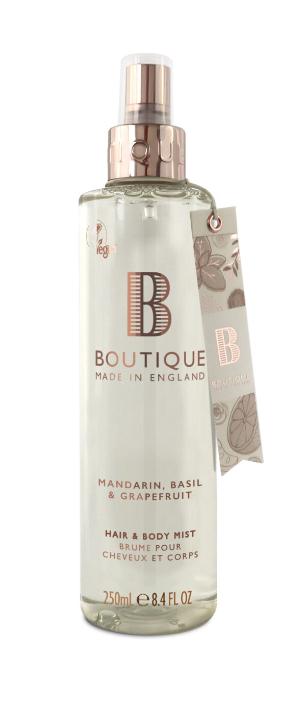 Boutique Kehasprei mandariin, basiilik ja greipfruut 250ml