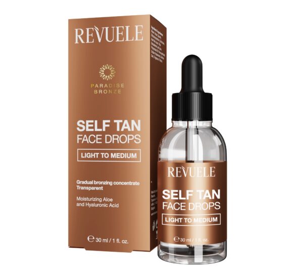Revuele Self Tan Isepruunistavad näotilgad hele-keskmine 30ml