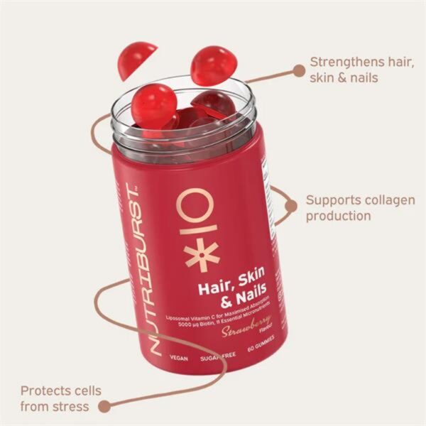 Nutriburst Toidulisand vitamiinid juustele, nahale ja küüntele 60tk - Image 3