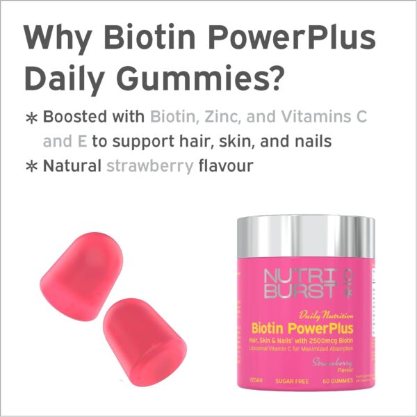 Nutriburst Toidulisand vitamiinid juustele, nahale ja küüntele 60tk - Image 4