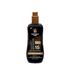 Australian Gold Spray Gel with Bronzer SPF 15 pruunistav päevitusgeel 237ml