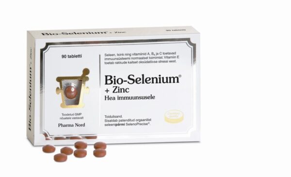 Bio-Selenium + Zinc Tabletid Puhas, Orgaaniliselt Seotud Seleenipärm (Selenoprecise) Koos Tsingi Ja A-, B6-, C- Ja E- Vitamiinidega N90