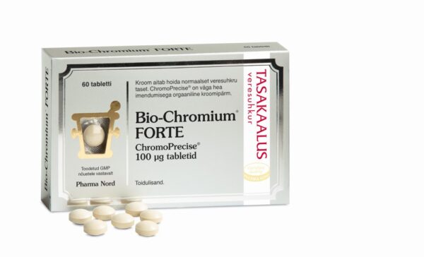Bio-Chromium Forte Tabletid Ainus Euroopa Liidus Heakskiidetud Kroomipärm, Mis Aitab Hoida Normaalset Veresuhkru Taset N60
