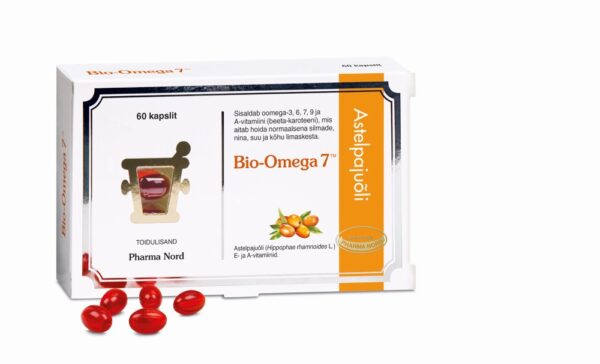 Bio-Oomega 7 Kõrge Kvaliteediga Astelpajuõli (Sba24) Kapslid N60