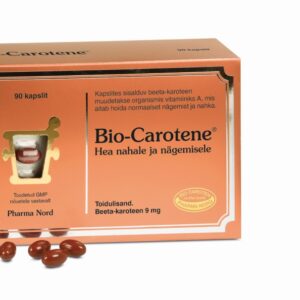 Bio-Carotene Kapslid Puhas Beeta-Karoteen Kergelt Imenduval Ja Stabiilsel Kujul - A-Vitamiini Looduslik Eelvorm N90