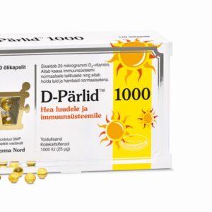 D-Pärlid 1600 Iu (40 µg) Kapslid Oliiviõlis Lahustatud Looduslik D3-Vitamiin N120