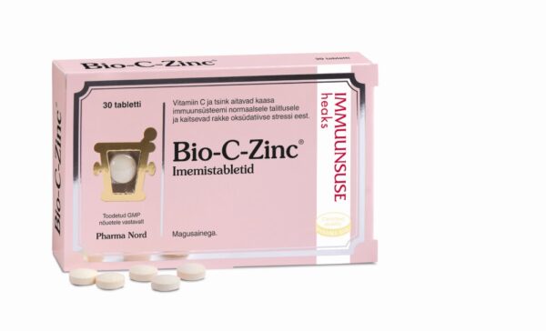 Bio-C-Zinc Imemistabletid C-Vitamiini Ja Tsingiga Immuunsuse Toetuseks N30