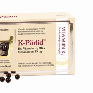 K-Pärlid Puhas Oliiviõlis Lahustatud Tugevatoimeline K2-Vitamiin (75 ?g) N120