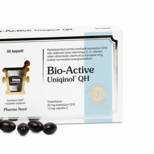 Bio-Active Q10 Uniqinol 30mg Koensüüm Q10 Kapslid Redutseeritud Ubikinooli Vormis N30