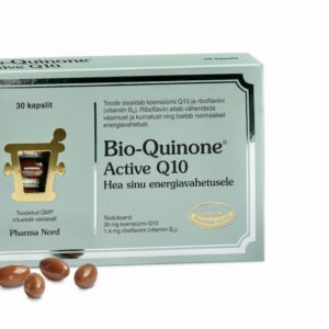 Bio-Quinone Active Q10 30mg Taimeõli Unikaalses Segus Lahustatud Koensüüm Q10 Kapslid N30