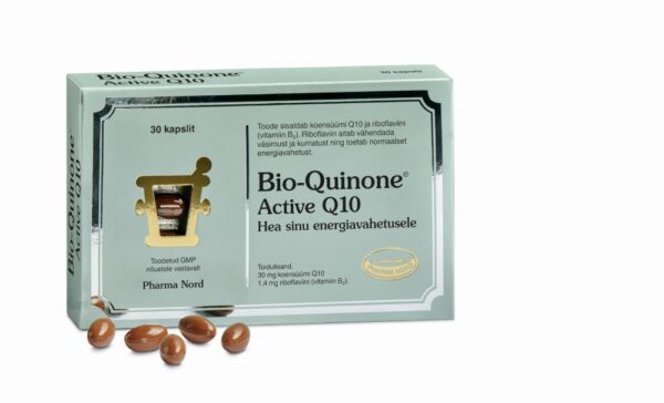 Bio-Quinone Active Q10 30mg Taimeõli Unikaalses Segus Lahustatud Koensüüm Q10 Kapslid N30