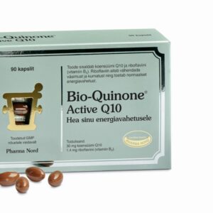 Bio-Quinone Active Q10 30mg Taimeõli Unikaalses Segus Lahustatud Koensüüm Q10 Kapslid N90