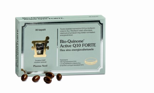 Bio-Quinone Q10 Forte 100mg Pehmed Valguskindlad Kapslid, Mis Sisaldavad Taimeõlis Lahustatud Q10-T N30
