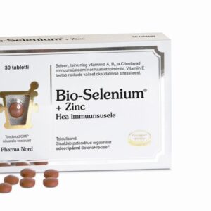 Bio-Selenium + Zinc Tabletid Puhas, Orgaaniliselt Seotud Seleenipärm (Selenoprecise) Koos Tsingi Ja A-, B6-, C- Ja E- Vitamiinidega N30
