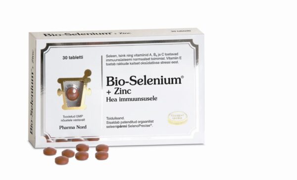 Bio-Selenium + Zinc Tabletid Puhas, Orgaaniliselt Seotud Seleenipärm (Selenoprecise) Koos Tsingi Ja A-, B6-, C- Ja E- Vitamiinidega N30