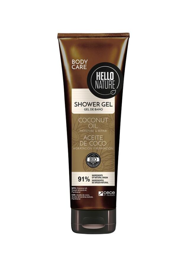 Hello Nature Niisutav ja taastav dušigeel kookosõliga 250ml