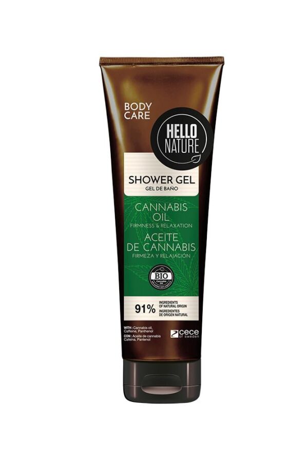 Hello Nature Pinguldav ja rahustav dušigeel kanepiõliga 250ml