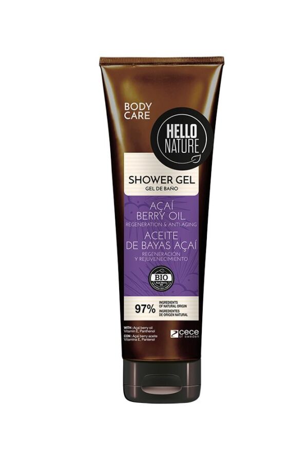 Hello Nature Taastav ja vananemisvastane dušigeel acaiõliga 250ml