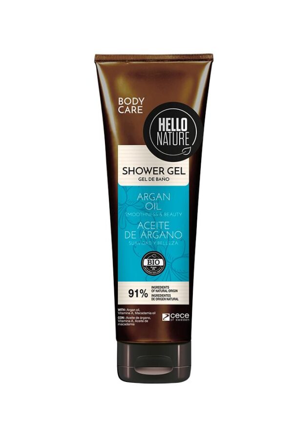 Hello Nature Taastav ja toitev dušigeel argaaniaõliga 250ml
