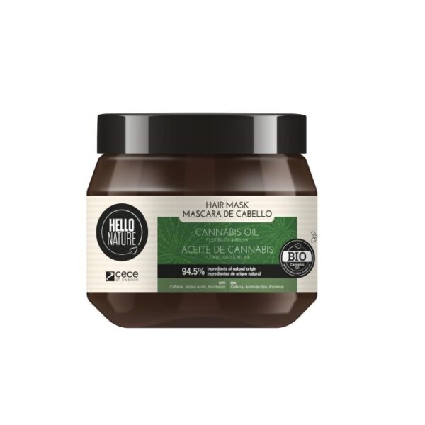 Hello Nature Tugevdav ja elastsust andev juuksemask kanepiõliga 250ml