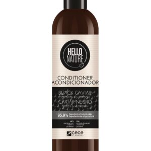 Hello Nature Toitev ja tugevdav juuksepalsam musta kaaviariga 300ml