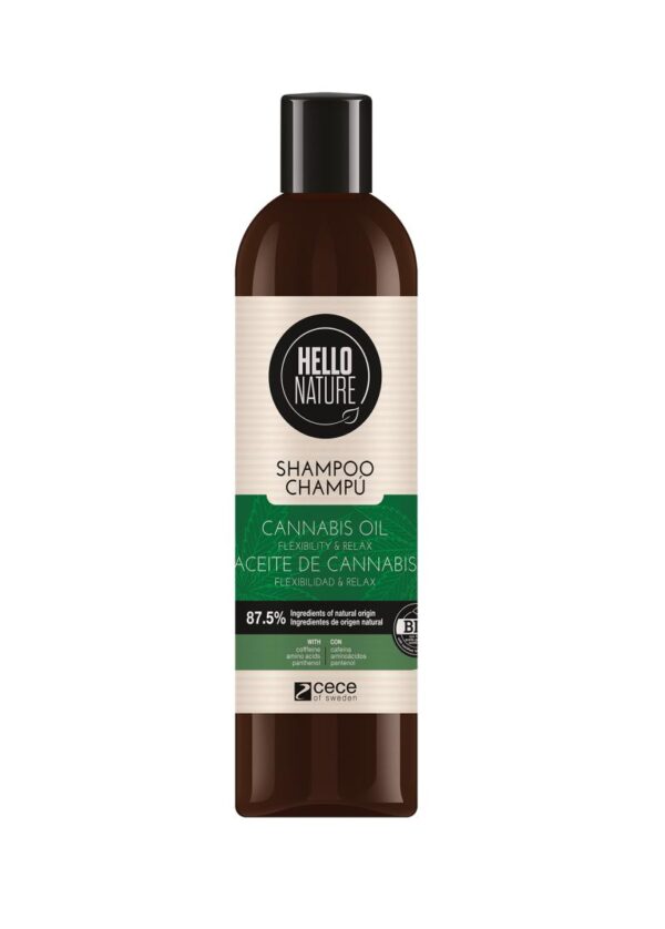 Hello Nature Tugevdav ja elastsust andev šampoon kanepiõliga 300ml