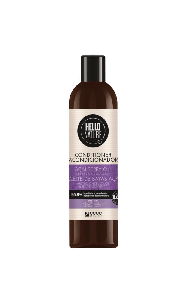 Hello Nature Värvi säilitav ja vananemisvastane juuksepalsam acaiõliga 300ml