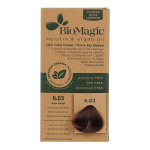 Biomagic Hair Color Cream kreemjas juuksevärv 6.03 Dark Natural Golden Blonde 60ml