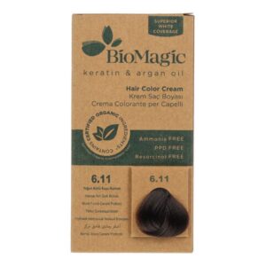 Biomagic Hair Color Cream kreemjas juuksevärv 6.11 Intense Ash Dark Blonde 60ml