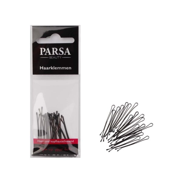PARSA 62808 juukseklambrid 4 cm/18 tk/mustad