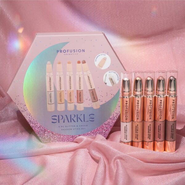 Profusion Sparkle Glitter & Cream lauvärvipliiatsid 5tk - Image 2