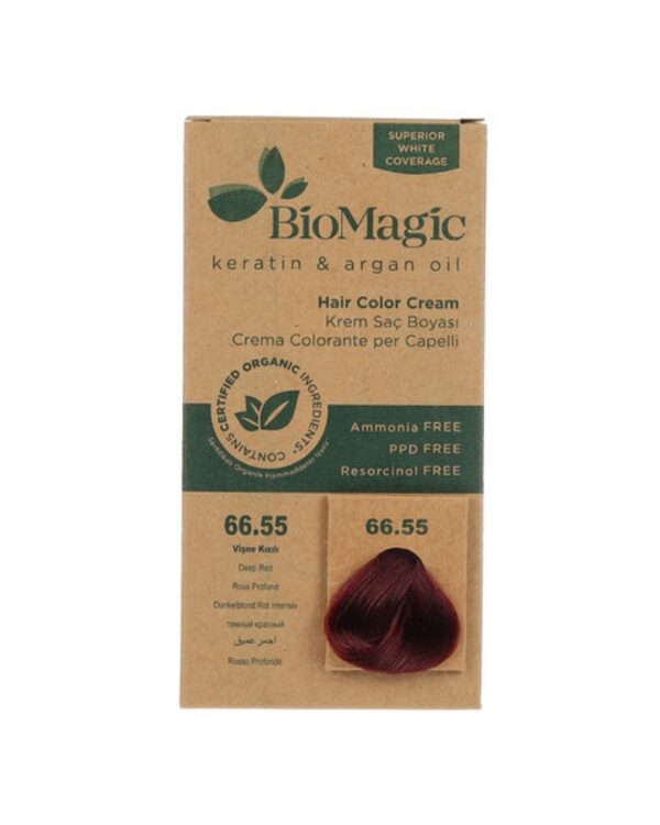 Biomagic Hair Color Cream kreemjas juuksevärv 66.55 Cherry Red 60ml