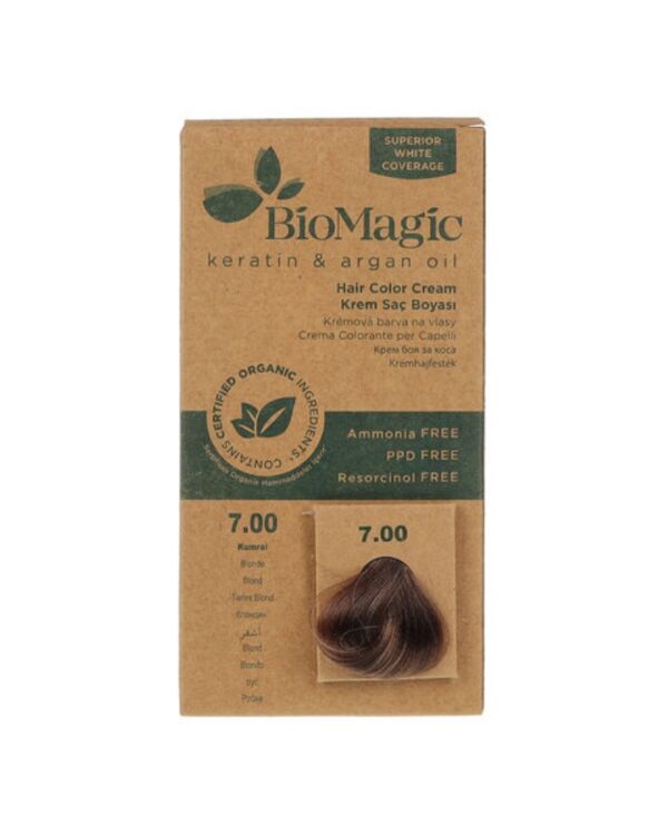 Biomagic Hair Color Cream kreemjas juuksevärv 7.00 Natural Blonde 60ml